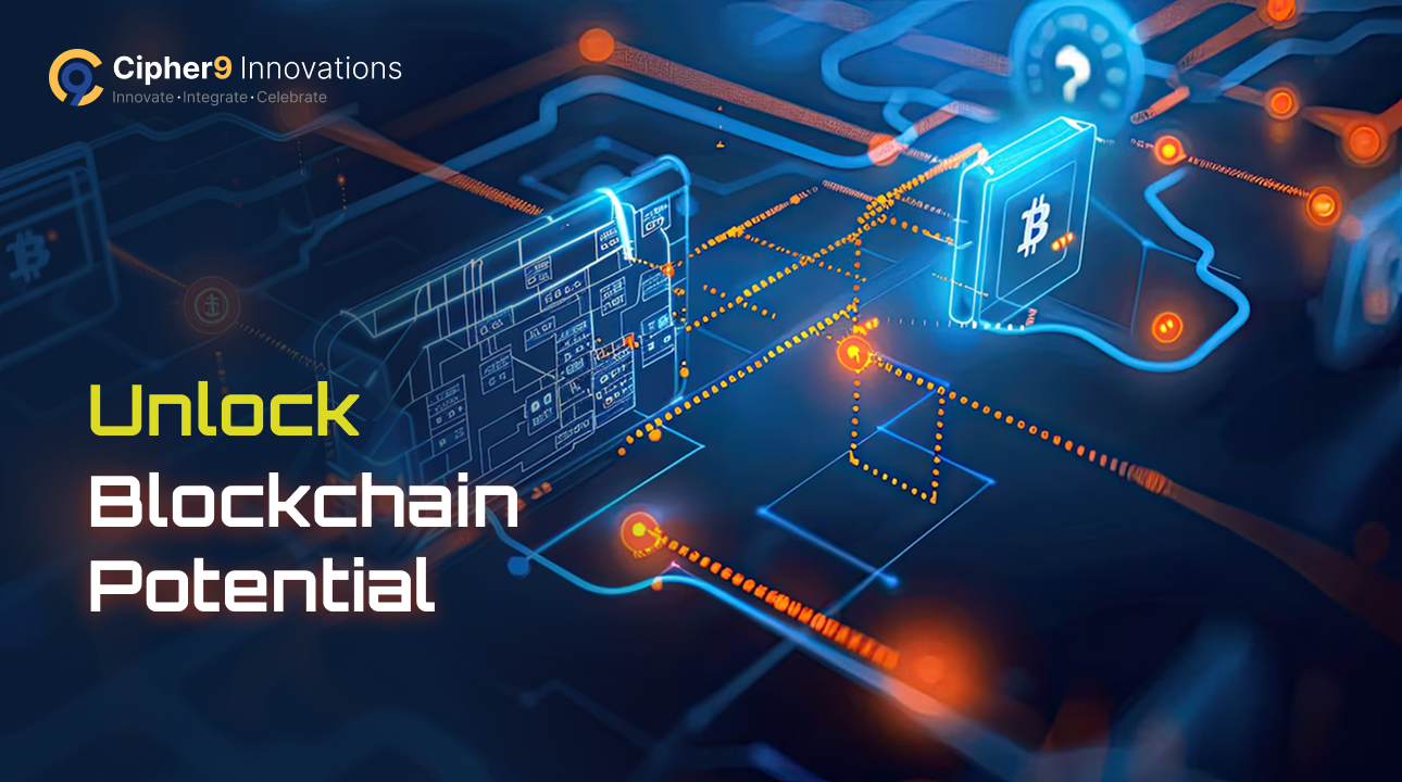 "Illustration of blockchain infrastructure and digital coins representing end-to-end crypto coin development solutions for businesses."