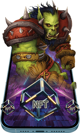 NFT game development button linking to web platform