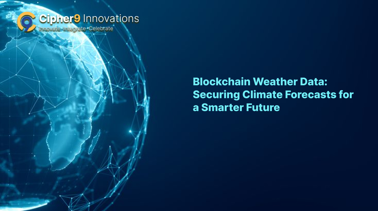 Blockchain technology securing weather forecasting data